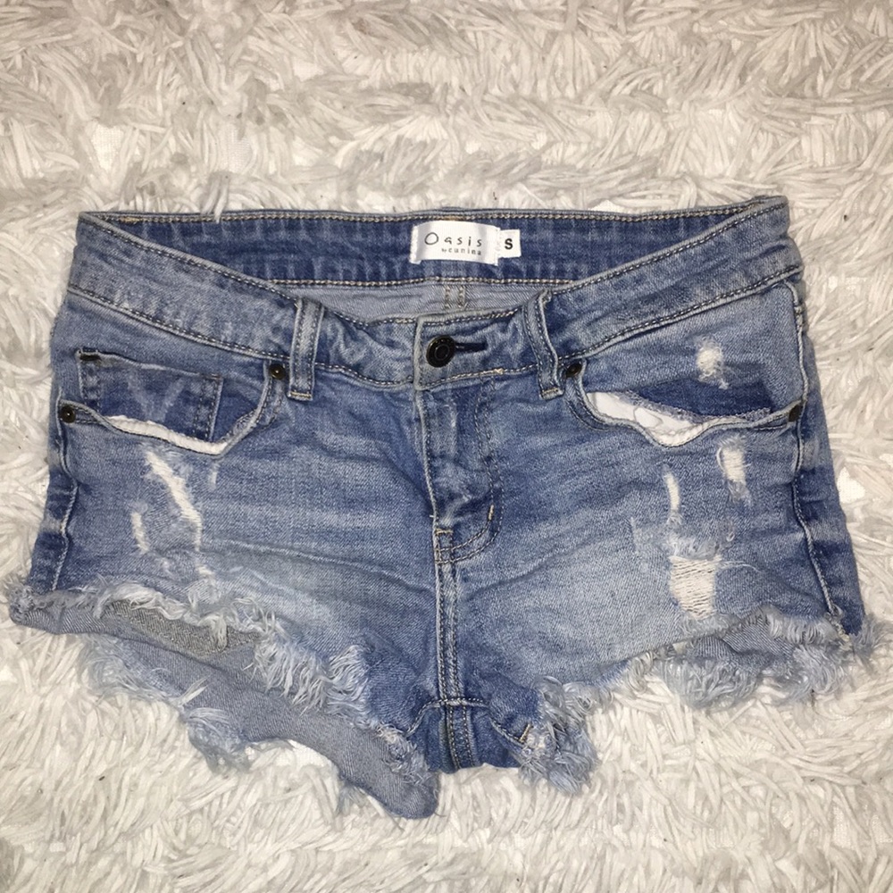 ripped jean shorts